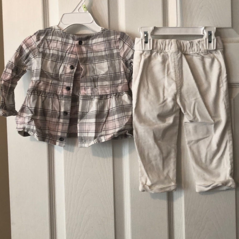 💜NWOT Carter’s outfit size 12m cream/pink/grey💜 - Picture 5 of 5